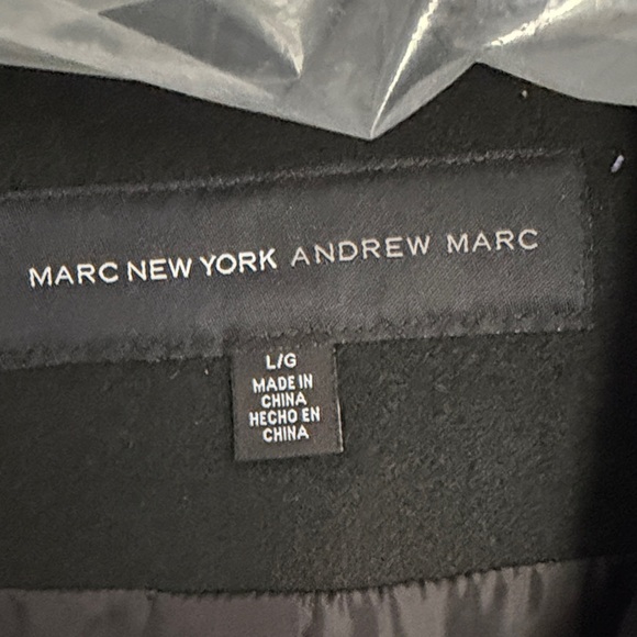 Marc New York Women's Black Wool Pea Coat - Picture 3 of 4